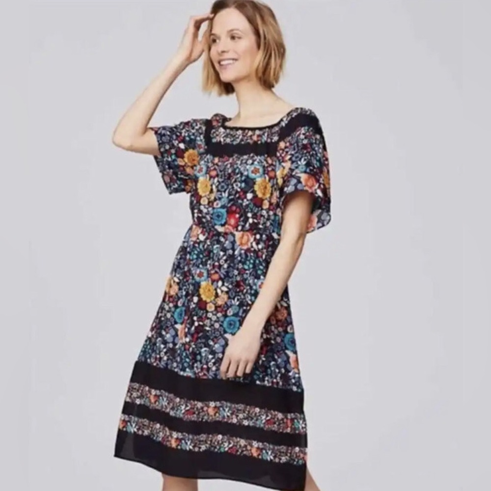 Loft Floral off-shoulder dress size SP